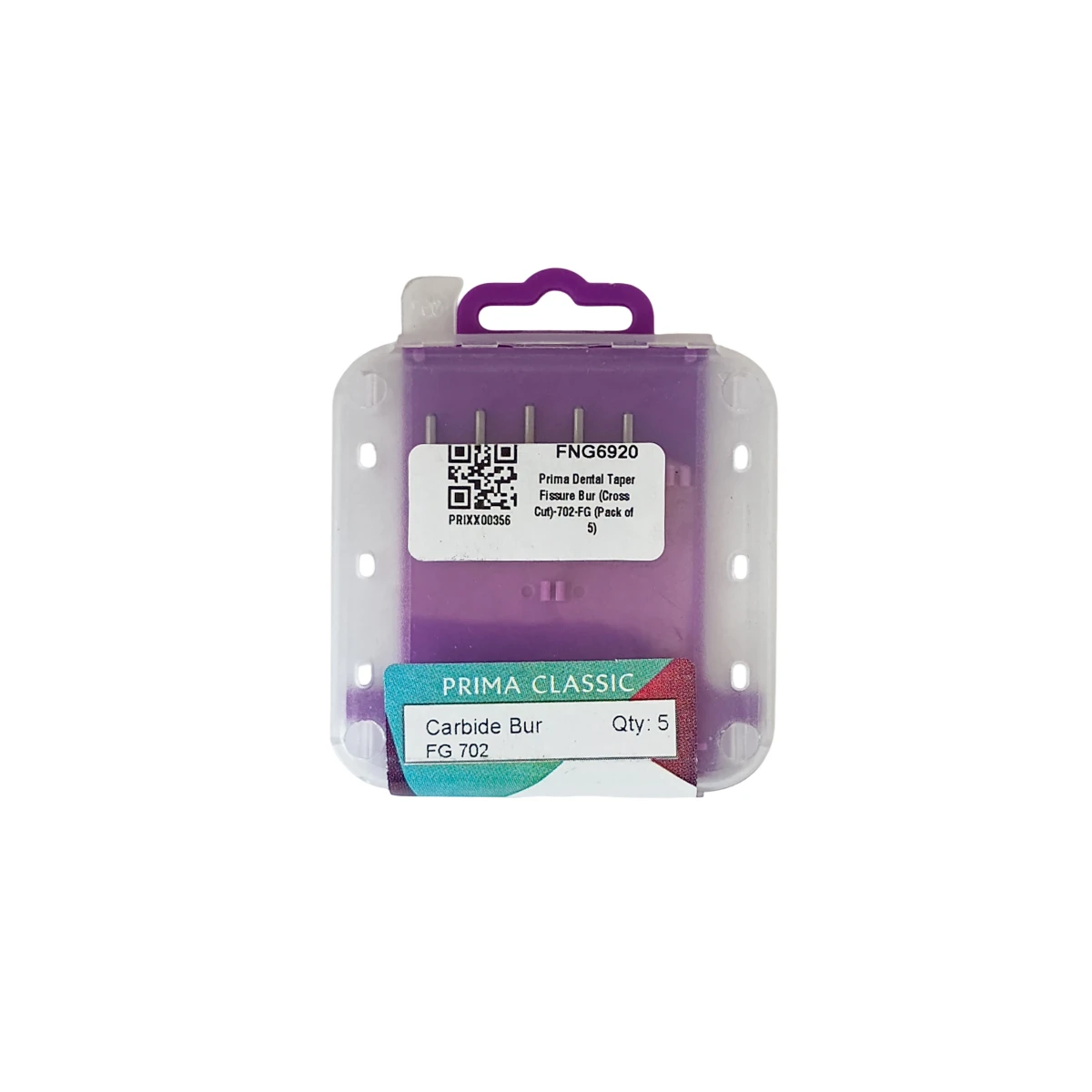 Prima Dental Taper Fissure Bur (Cross Cut)-702-FG (Pack of 5) 