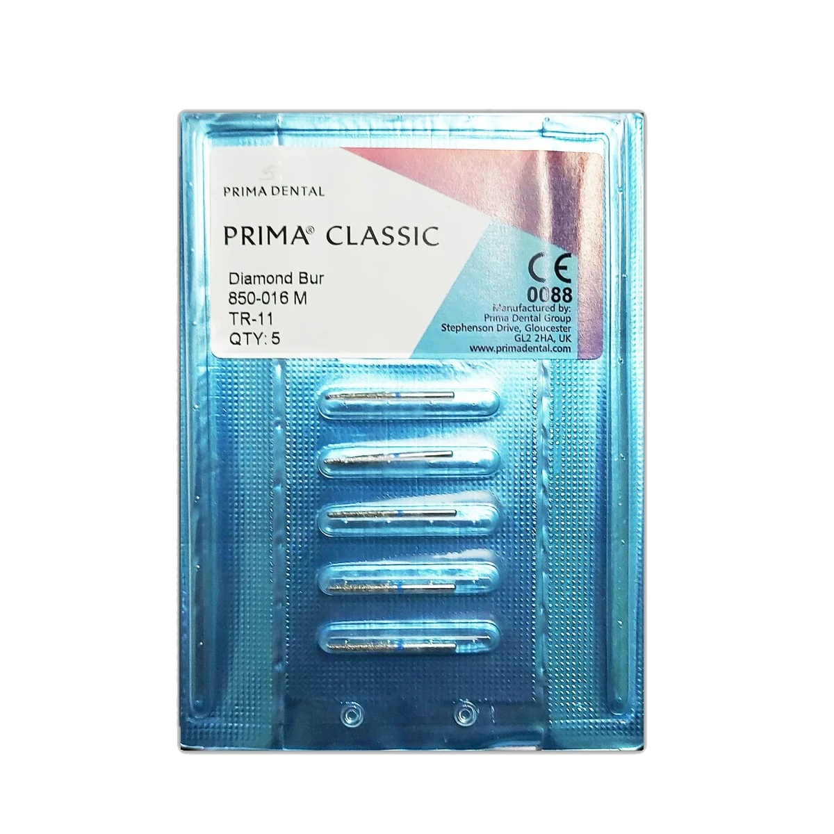 Prima Dental Diamond Bur 850-016M (TR-11) - Pack of 5 