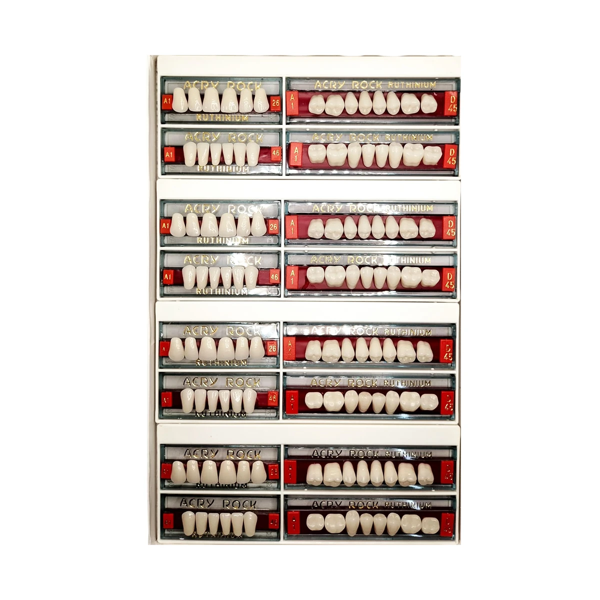 Ruthinium Acryrock Teeth Sets-S 61-A3 (Pack of 4 sets) 