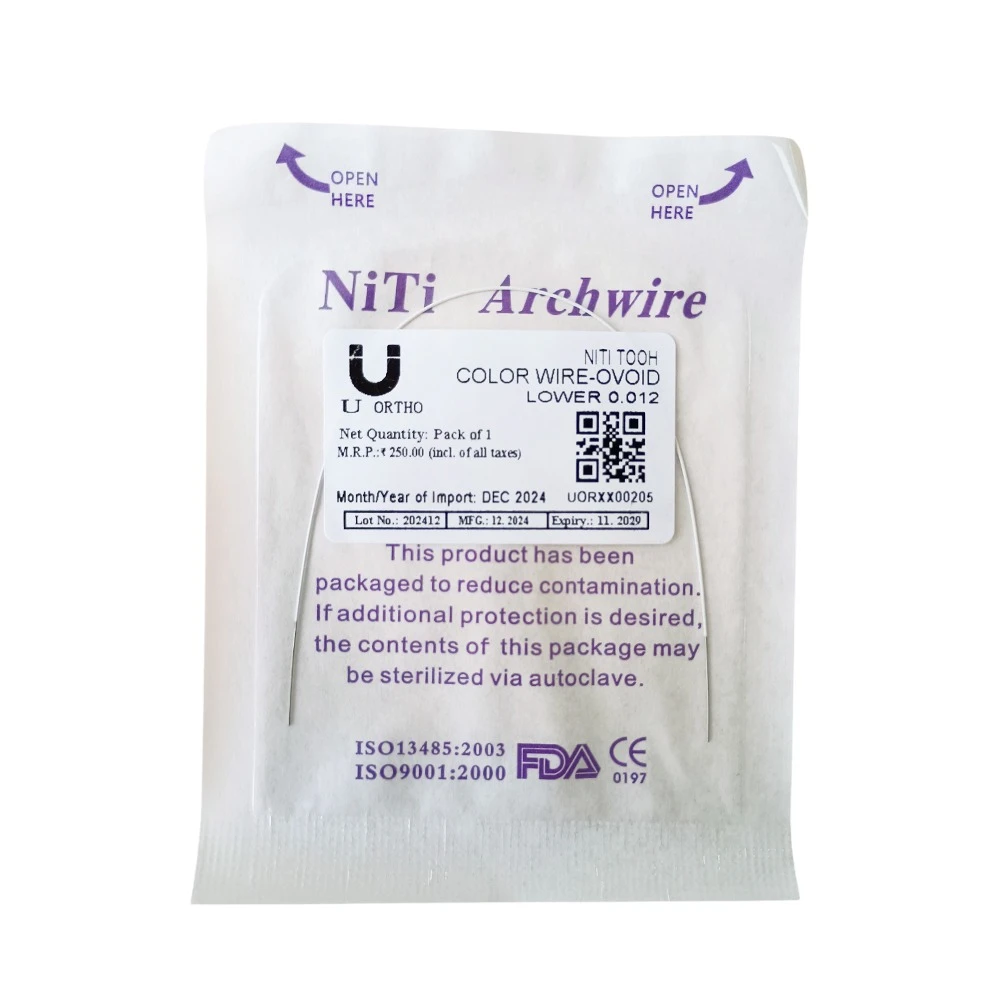 U orthodontics Niti Tooth color wire-Ovoid Lower 0.012 