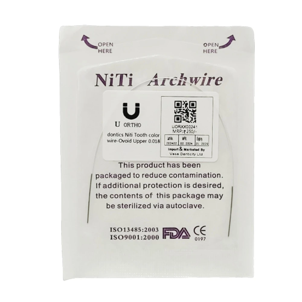 U orthodontics Niti Tooth color wire-Ovoid Upper 0.018 