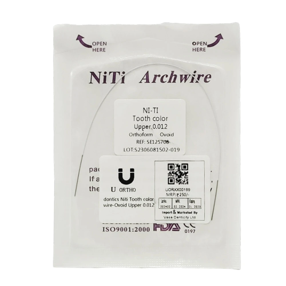 U orthodontics Niti Tooth color wire-Ovoid Upper 0.012 