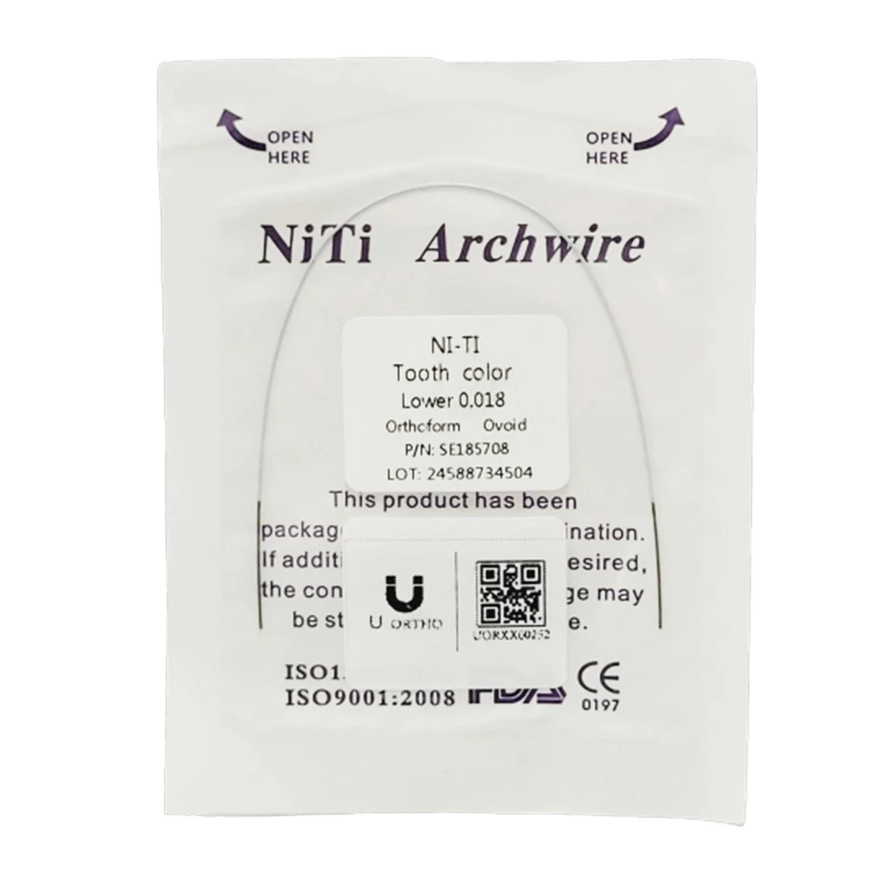 U orthodontics Niti Tooth color wire-Ovoid Lower 0.018