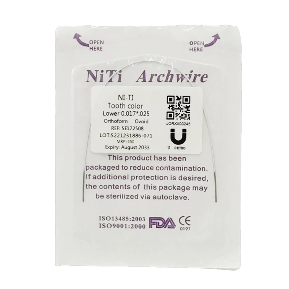 U ortho Niti Tooth color wire-Rectangular Lower 17x25 