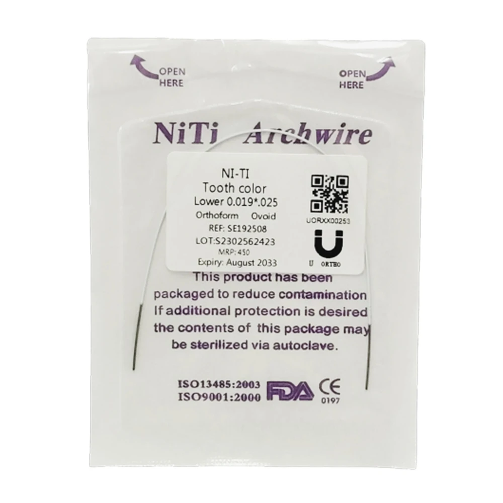 U ortho Niti Tooth color wire-Rectangular Lower19x25
