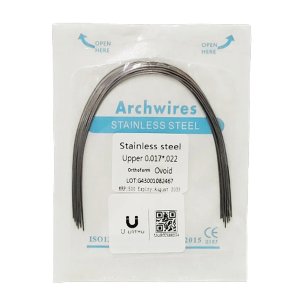 U Ortho Ss Wires (Rectangular) Upper 17 x 22 
