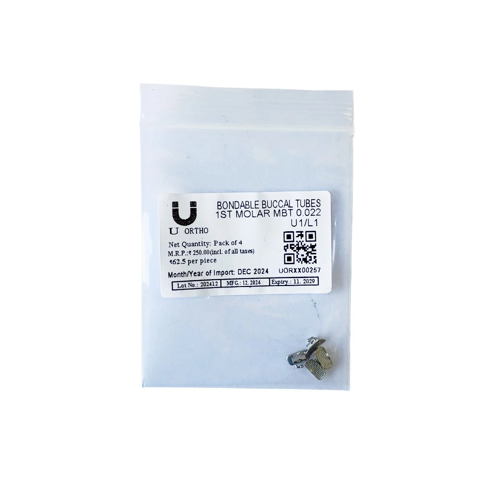 U Ortho Bondable Buccal Tubes - 1st Molar MBT 0.022 - U1/L1 