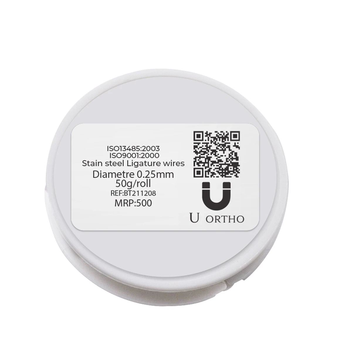 U Ortho SS Ligature Wires 50g Spool - 0.25mm