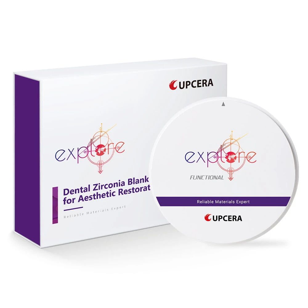 Upcera Dental Zirconia Blanks Explore Functional Multilayer Shade A1- D98-12mm 