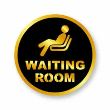Unique Dents Acrylic Sign Plate - Waiting Area 