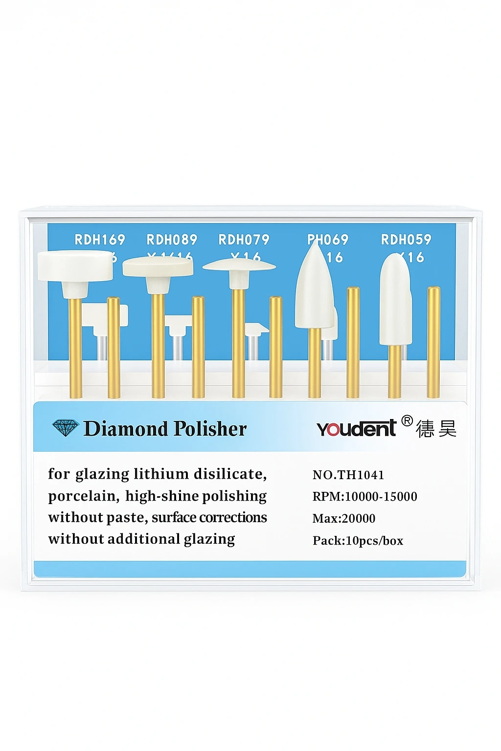 Youdent Diamond Polishers Kit For Ceramic HP (TH1041)