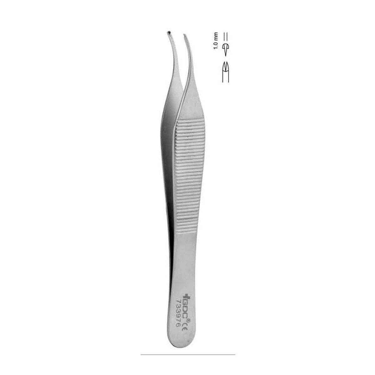 Adson Curved  1x2 12cm  TP44