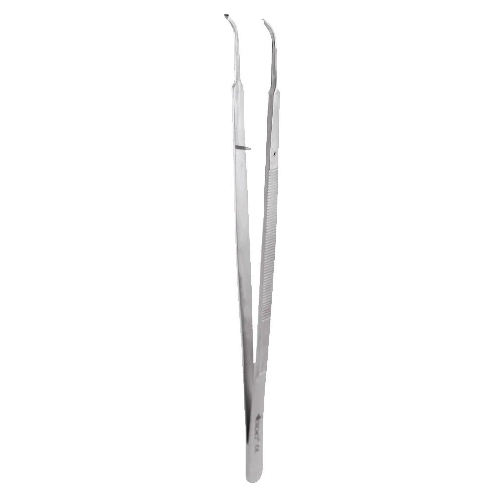  Micro Tissue Forceps Gerald  Curved  1x2 18cm TPG4