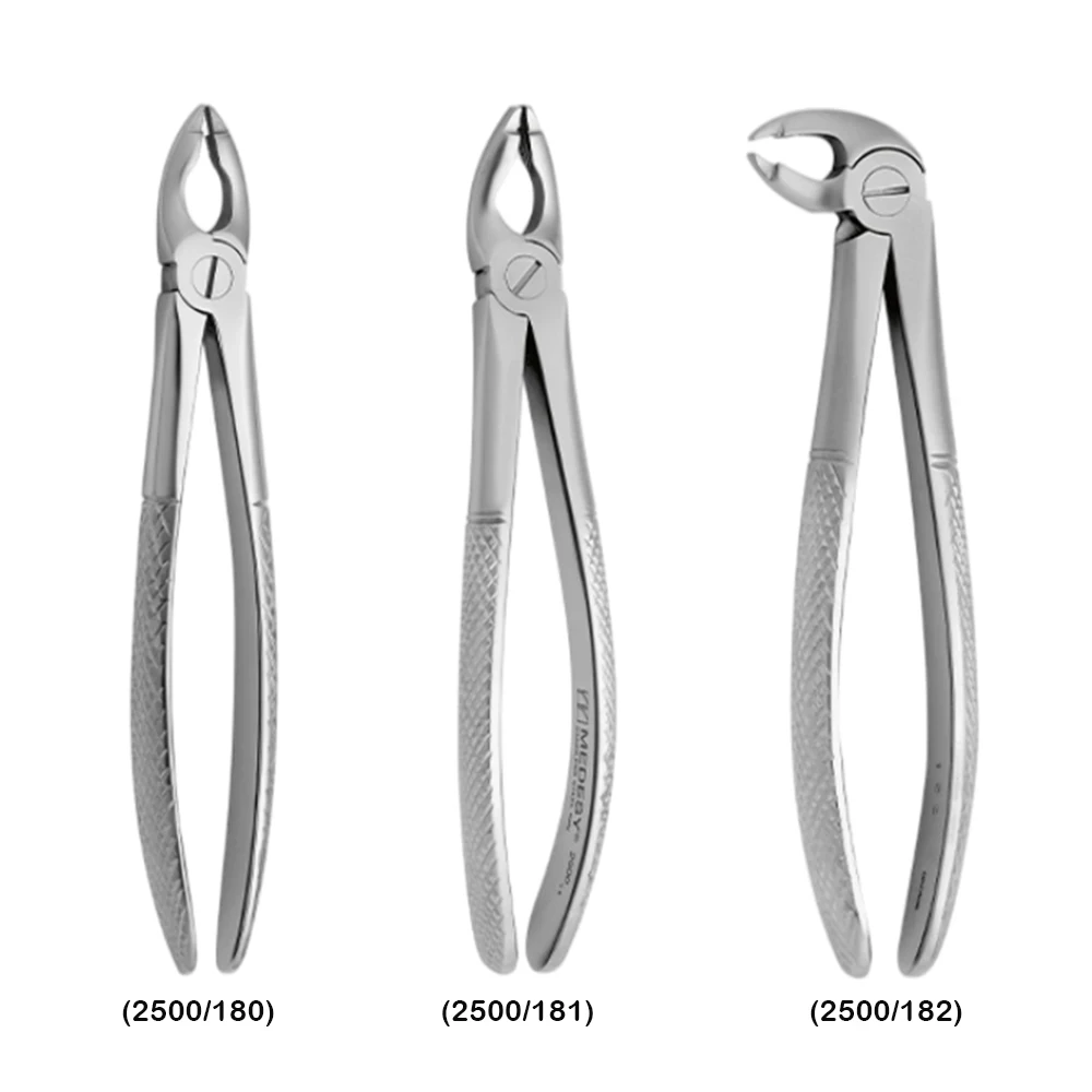 Medesy Lower Centrals And Canines Extraction Forceps - Deep Grip (2500/182) 