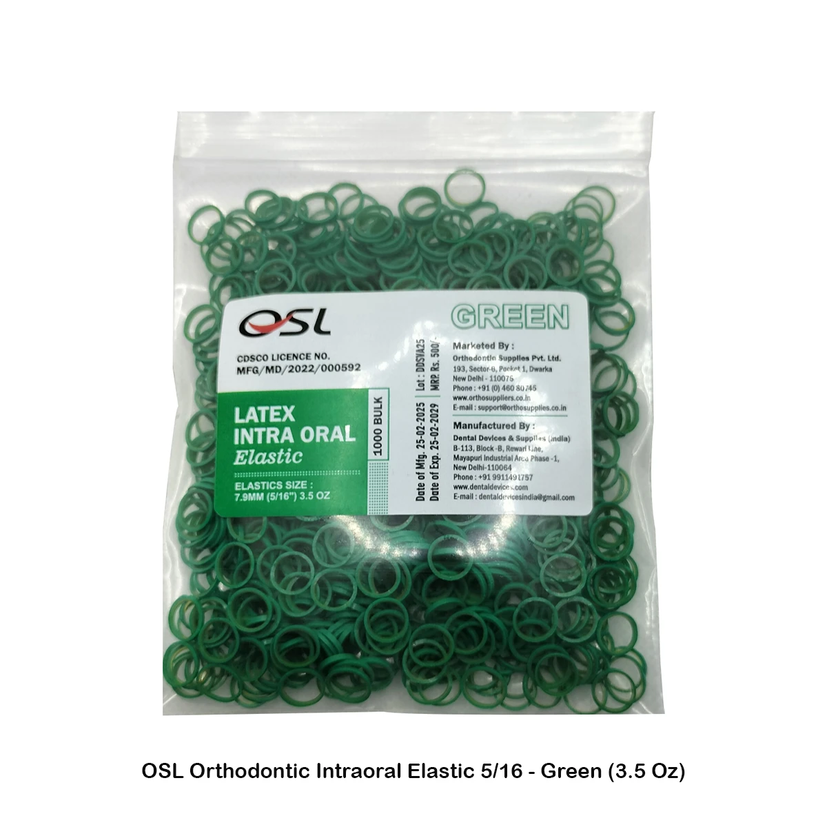 5/16 - Green (3.5 Oz)