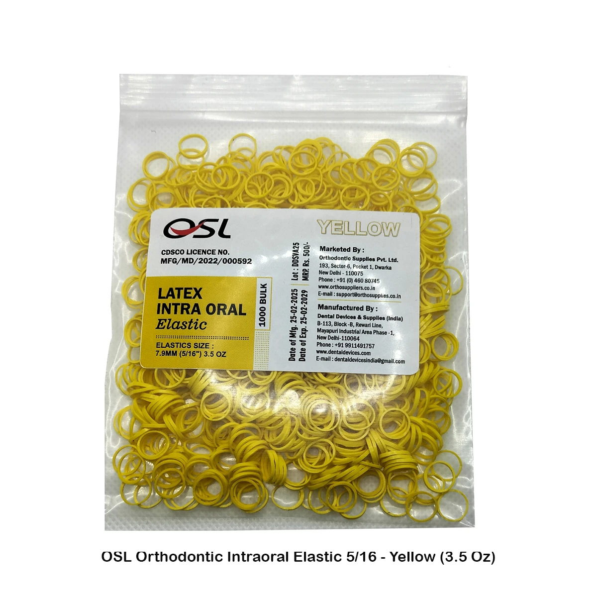 5/16 - Yellow (3.5 Oz)