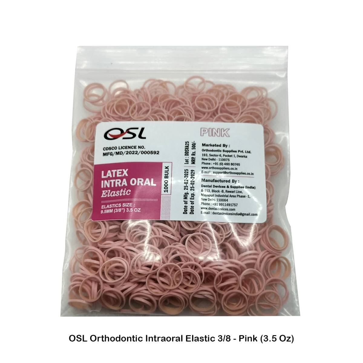 3/8 - Pink (3.5 Oz)