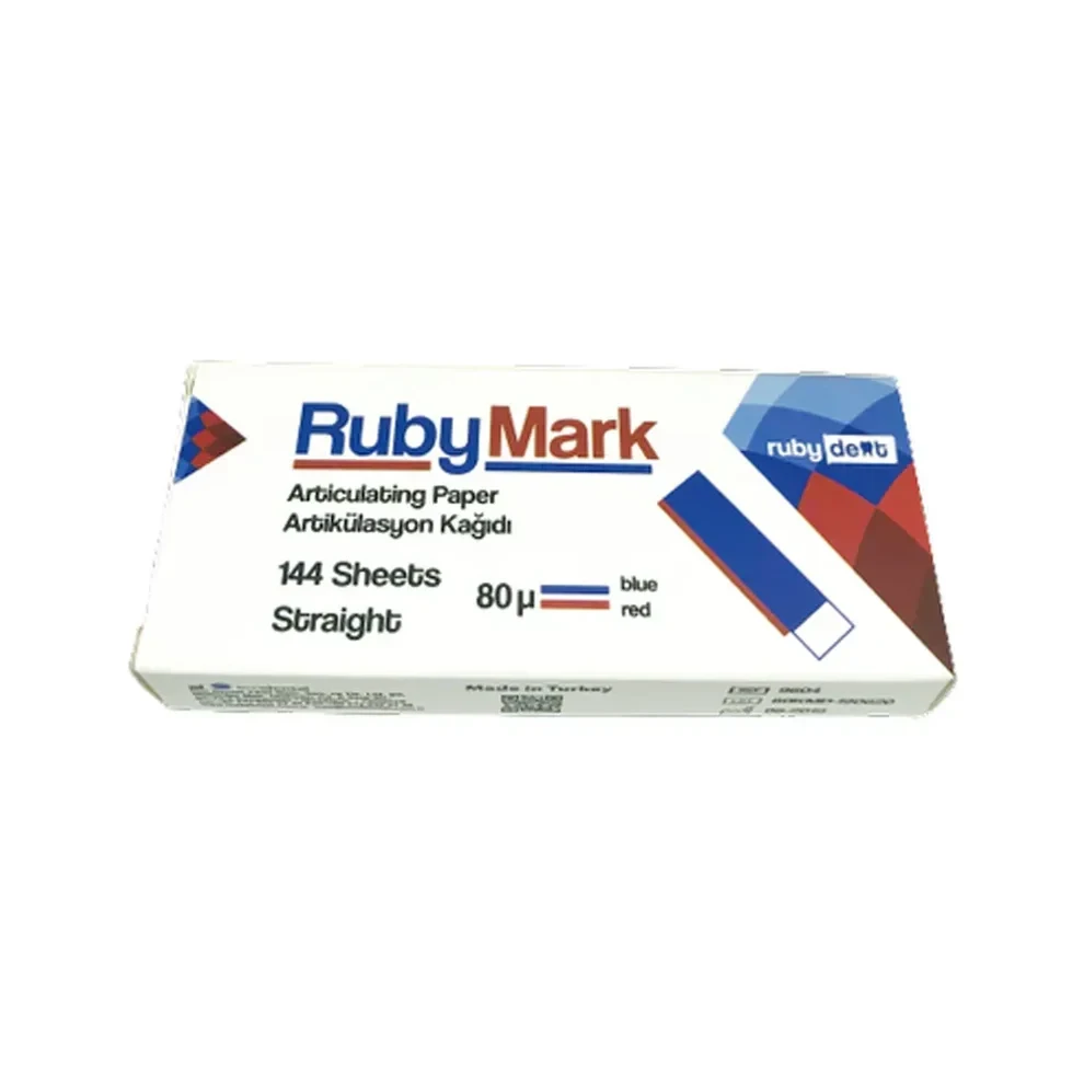 Straight Articulating Paper Blue/Red 80μ - 144 sheets