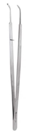 GDC Micro Tissue Forceps Gerald - Curved - 1x2 (18cm) (TPG4)