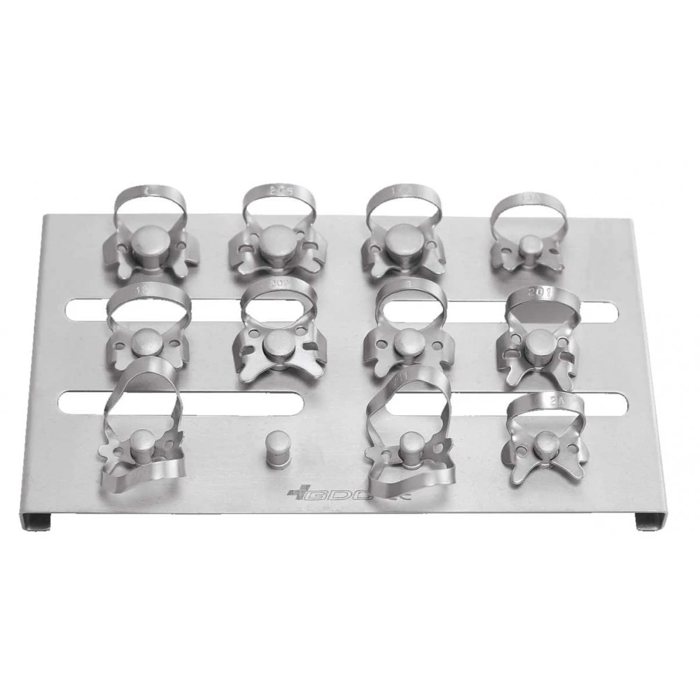 GDC Rubber Dam Clamp Set Of 11 With Clamp Holder (Rdcob11)