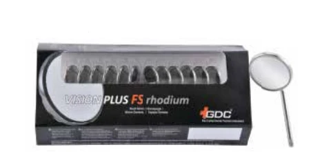 GDC Mouth Mirror Tops Fs Rhodium Coated Pack Of 12 Pcs - 4 (Mmtfs4)
