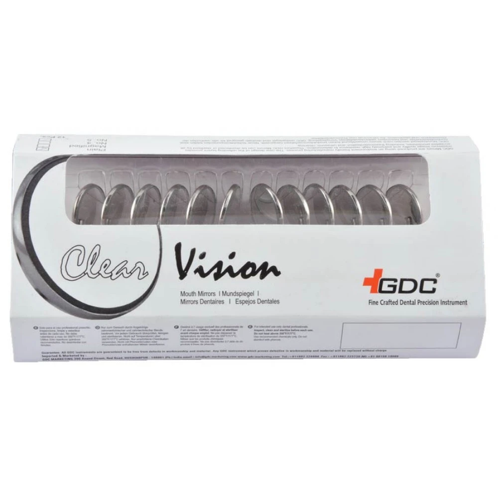 GDC Mouth Mirror Tops Magnified Pack Of 12 - 5 (Mmtm5)