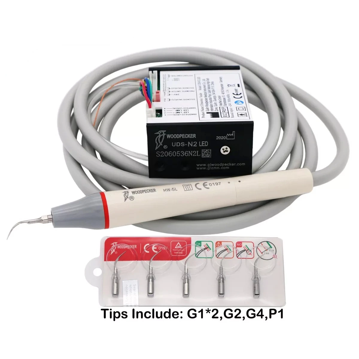 Woodpecker Uds-N2 Piezo Ultrasonic Scaler With Tips