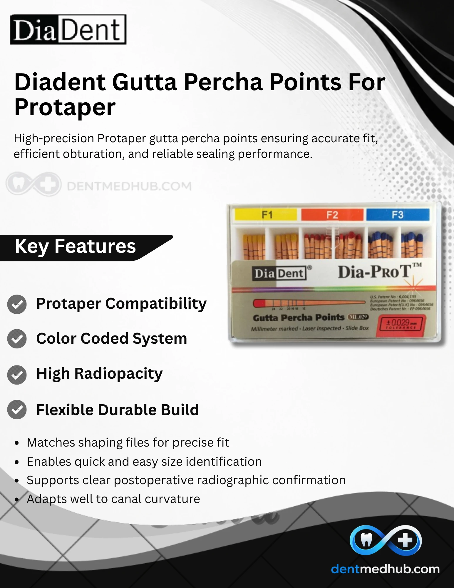 Diadent Gutta Percha Points For Protaper
