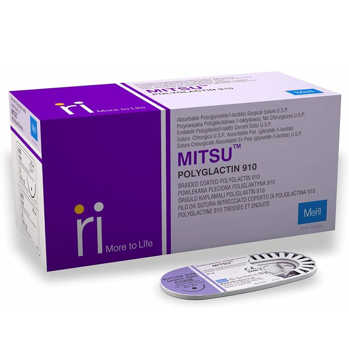 Meril Mitsu #5-0 Polyglactin 910 Suture