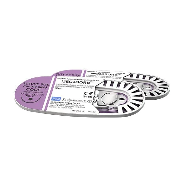 Meril Megasorb #4-0 Polyglycolic Acid Suture