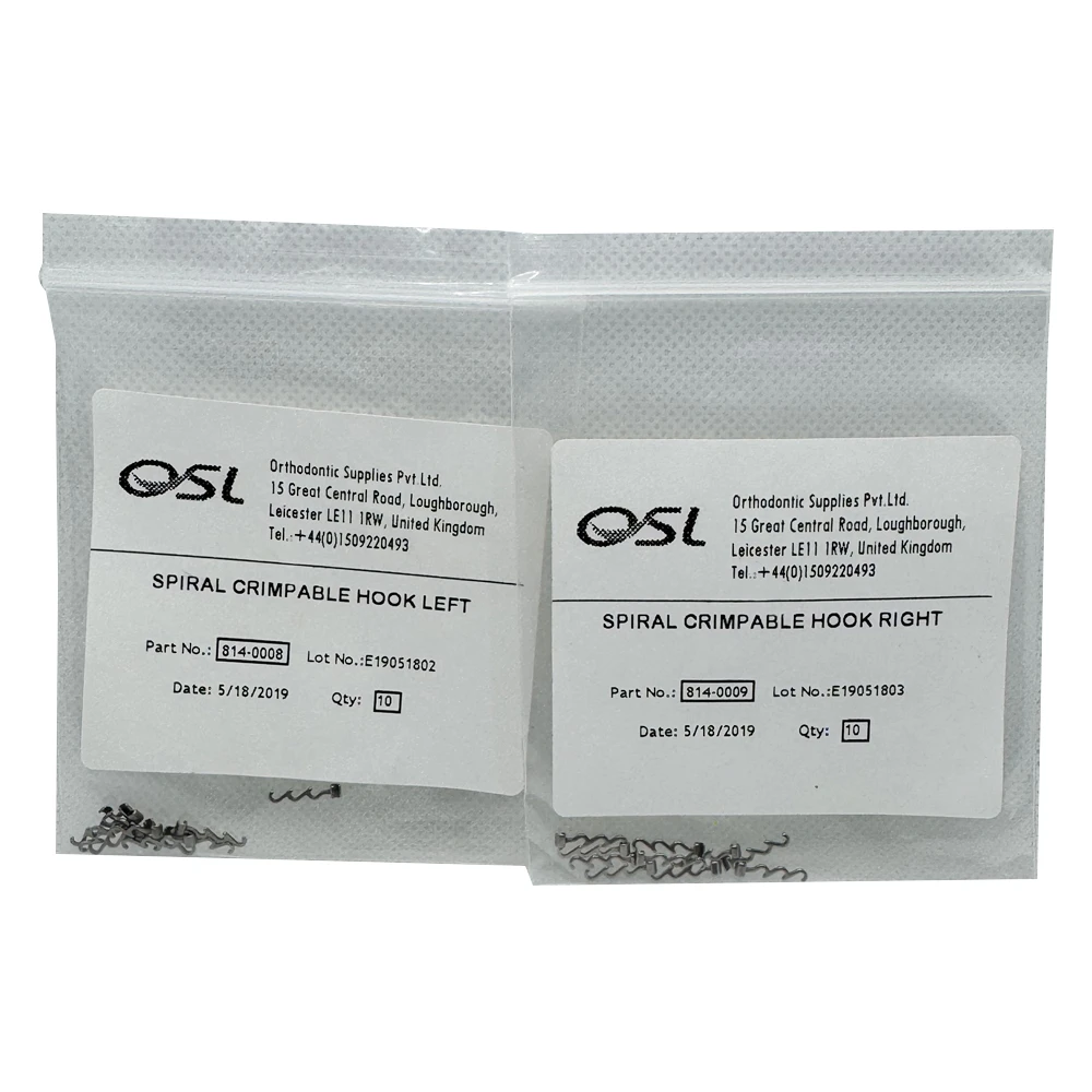 OSL Spiral Crimpable Hook - 0.022 (Pack Of 10)