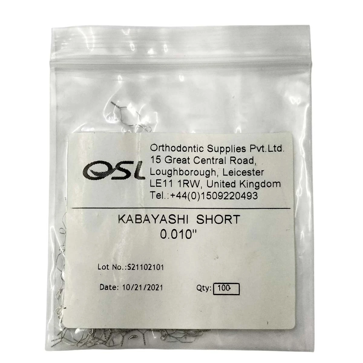 OSL SS Kobayashi Ligature Ties - Short 0.010 (Pack Of 100)