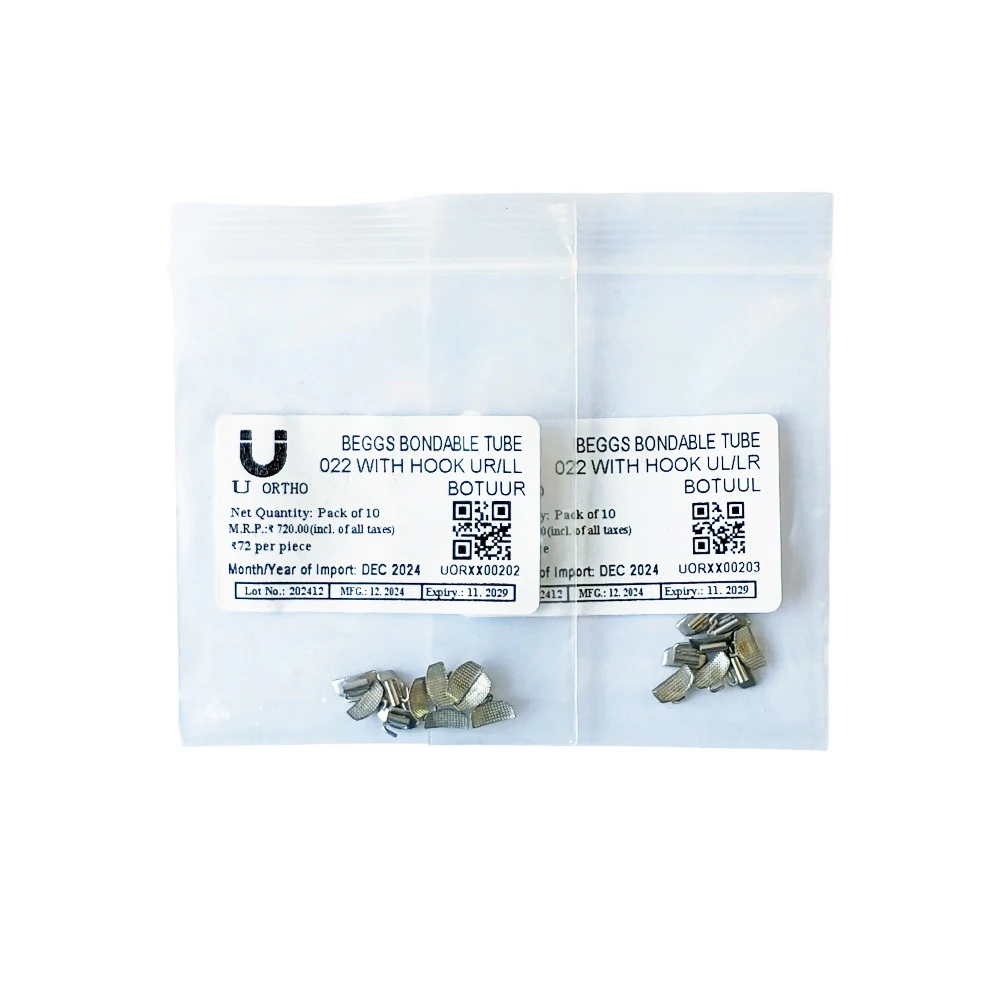 U Ortho Beggs Bondable Tube 022 With Hook 10/pk