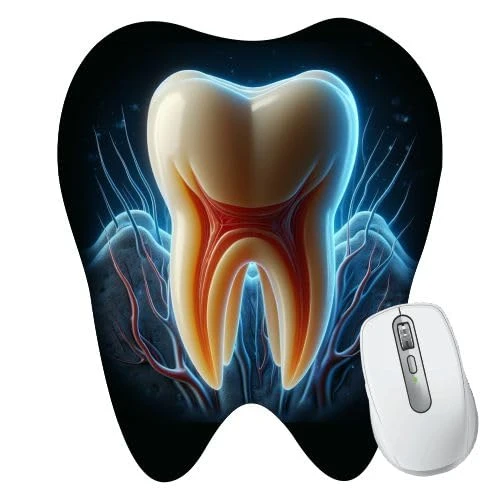Unique Dents Tooth Shape Mouse Pad