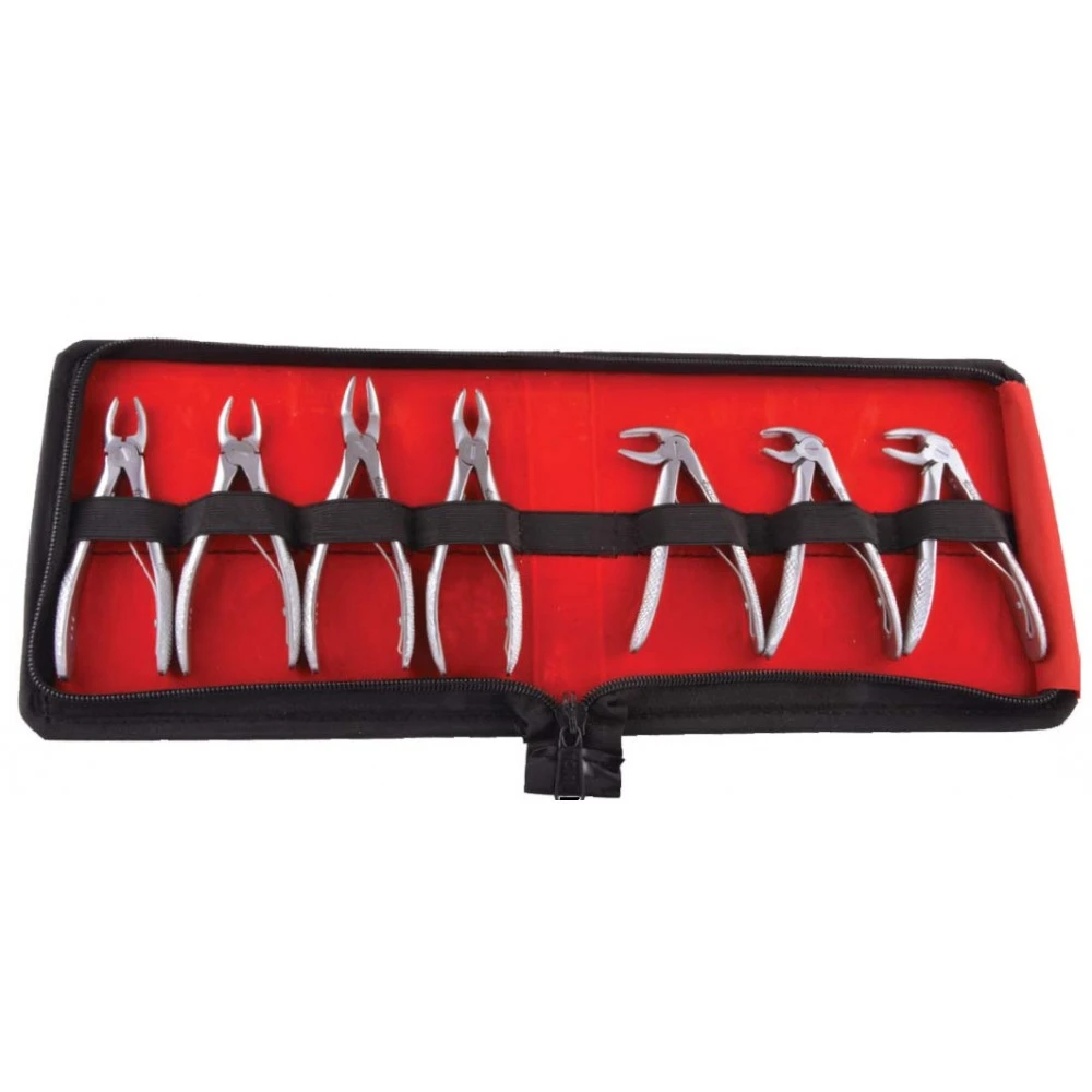 GDC Extraction Forceps Pedo Set Of 7 In Pouch Standard (EFPSP7)